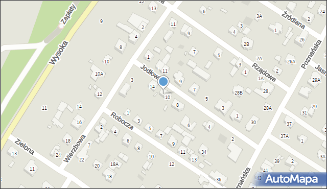 Puszczykowo, Jodłowa, 12, mapa Puszczykowo