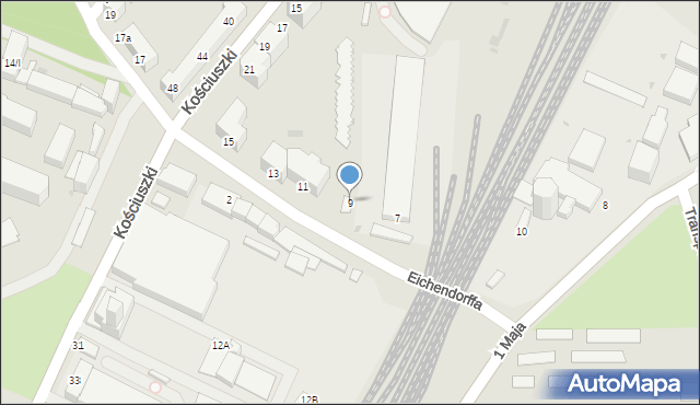 Racibórz, Józefa von Eichendorffa, 9, mapa Racibórz