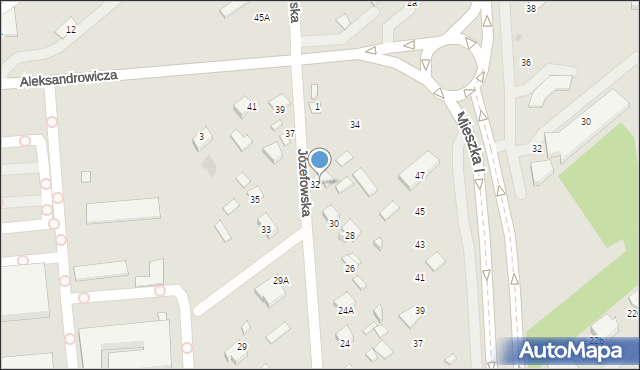 Radom, Józefowska, 32/1, mapa Radomia