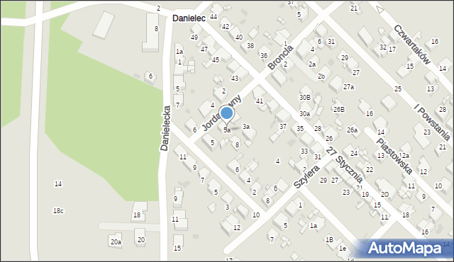 Radzionków, Jordanówny Wandy, 5a, mapa Radzionków