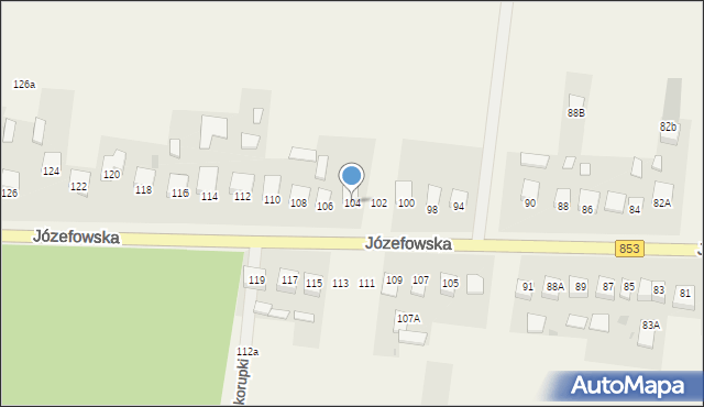 Rogóźno, Józefowska, 104, mapa Rogóźno
