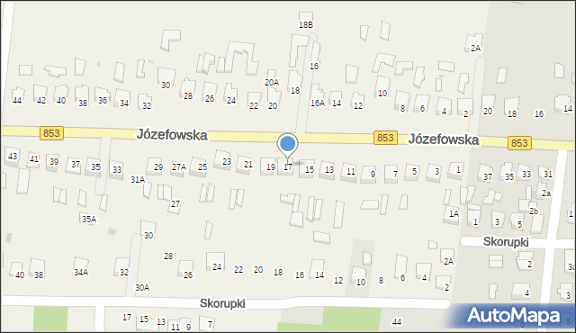 Rogóźno, Józefowska, 17, mapa Rogóźno