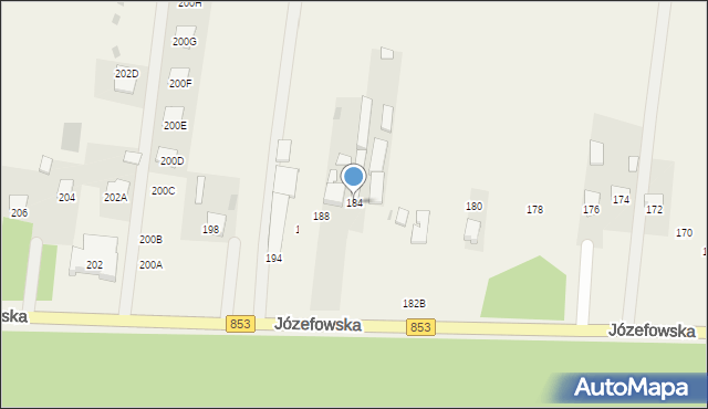 Rogóźno, Józefowska, 184, mapa Rogóźno