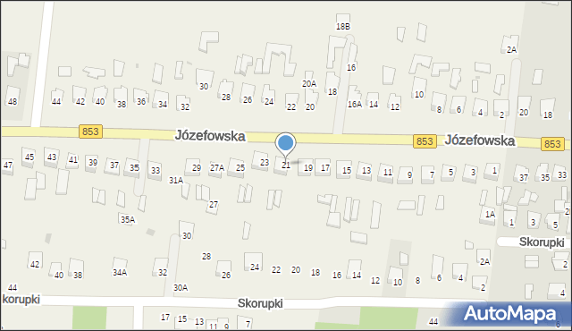 Rogóźno, Józefowska, 21, mapa Rogóźno