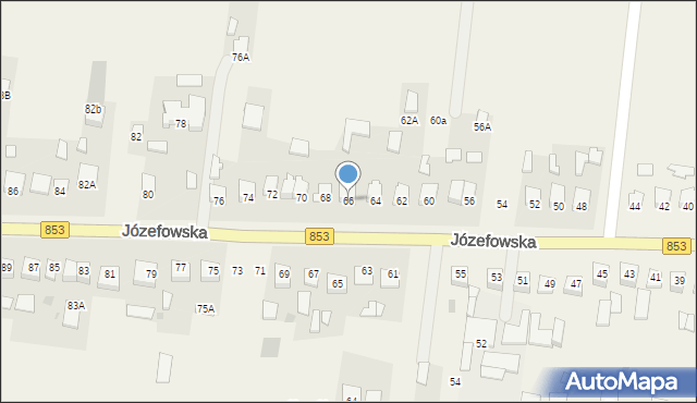 Rogóźno, Józefowska, 66, mapa Rogóźno