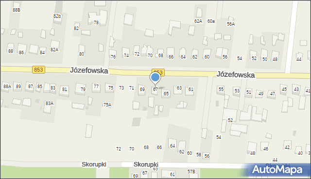 Rogóźno, Józefowska, 67, mapa Rogóźno