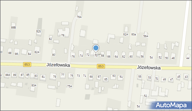 Rogóźno, Józefowska, 70, mapa Rogóźno