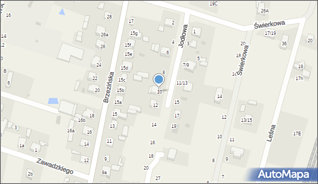 Rokiciny-Kolonia, Jodłowa, 10, mapa Rokiciny-Kolonia