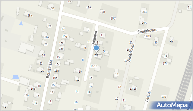 Rokiciny-Kolonia, Jodłowa, 7/9, mapa Rokiciny-Kolonia