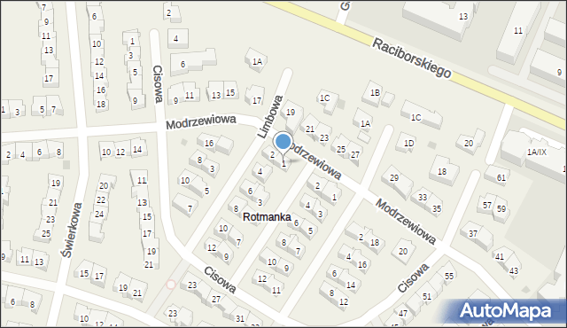 Rotmanka, Jodłowa, 1, mapa Rotmanka