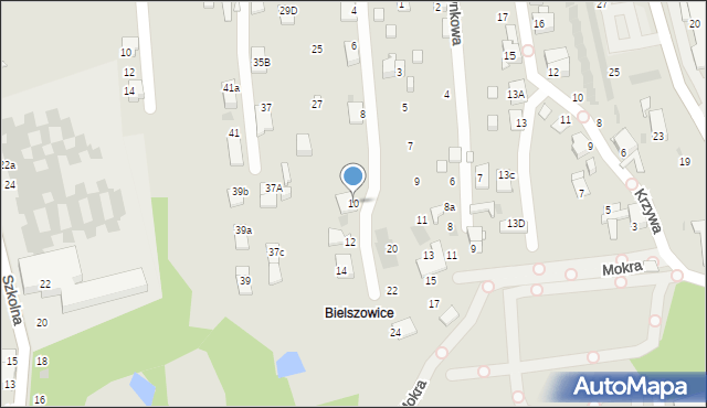 Ruda Śląska, Jodłowa, 10, mapa Rudy Śląskiej