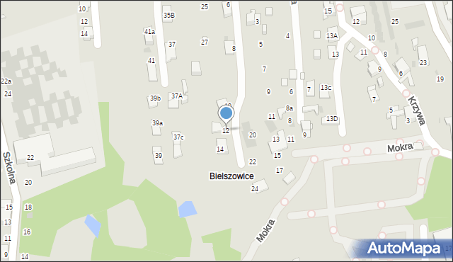Ruda Śląska, Jodłowa, 12, mapa Rudy Śląskiej