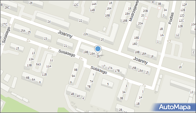 Ruda Śląska, Joanny, 19, mapa Rudy Śląskiej