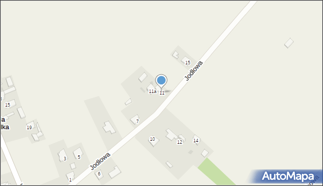 Ruda Wielka, Jodłowa, 11, mapa Ruda Wielka