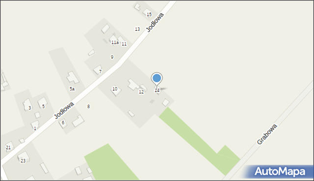 Ruda Wielka, Jodłowa, 14, mapa Ruda Wielka