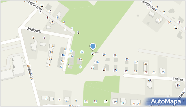 Rudna Mała, Jodłowa, 14, mapa Rudna Mała