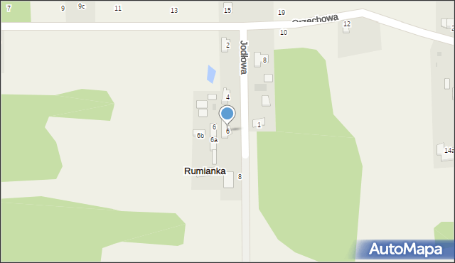 Rumianka, Jodłowa, 6, mapa Rumianka