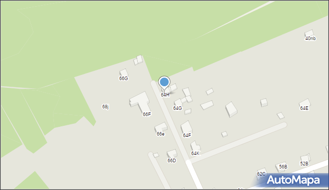 Rybnik, Jodłowa, 64H, mapa Rybnika