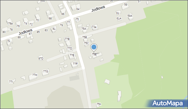 Rybnik, Jodłowa, 75E, mapa Rybnika