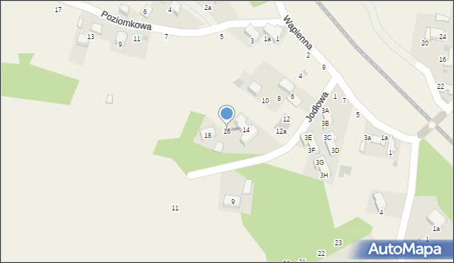 Rząska, Jodłowa, 16, mapa Rząska