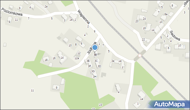 Rząska, Jodłowa, 3B, mapa Rząska