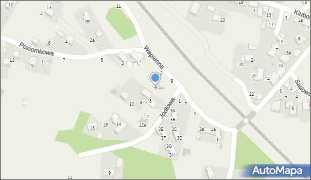 Rząska, Jodłowa, 4b, mapa Rząska