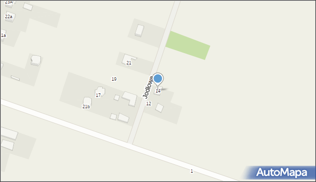 Samsonów-Piechotne, Jodłowa, 14, mapa Samsonów-Piechotne