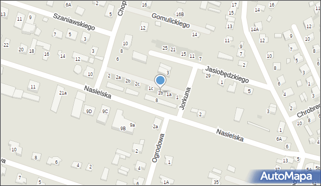 Serock, Jorkuna Adama, 1b, mapa Serock