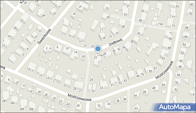 Siedlce, Jodłowa, 24, mapa Siedlce