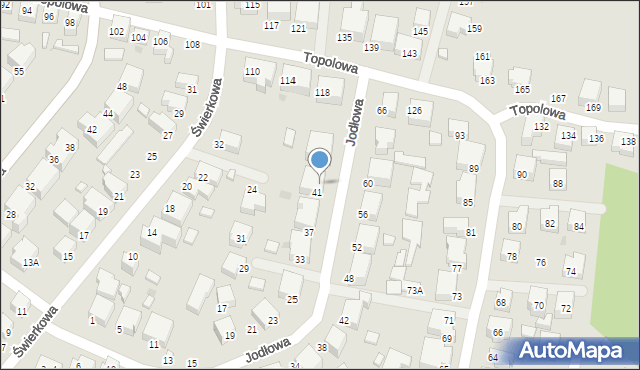 Siedlce, Jodłowa, 43, mapa Siedlce