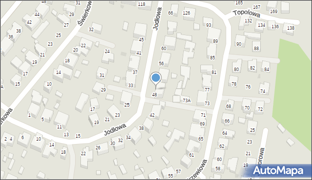 Siedlce, Jodłowa, 50, mapa Siedlce