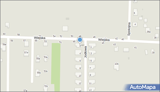 Sieradz, Jodłowa, 2, mapa Sieradz