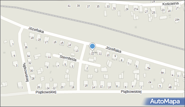 Sieradz, Józefiaka Karola, 12, mapa Sieradz