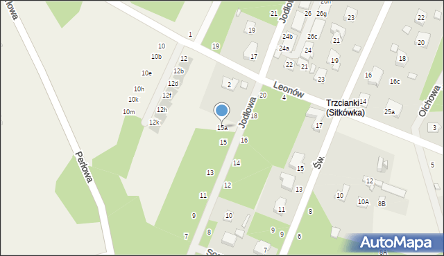 Sitkówka, Jodłowa, 15a, mapa Sitkówka