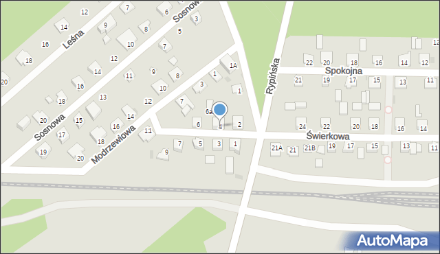 Skępe, Jodłowa, 4, mapa Skępe