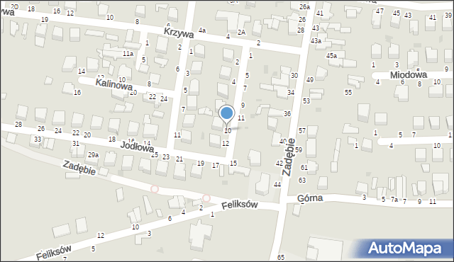 Skierniewice, Jodłowa, 10, mapa Skierniewic