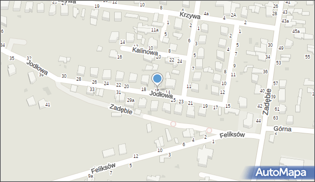 Skierniewice, Jodłowa, 16, mapa Skierniewic