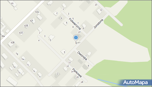 Składowice, Jonstona Jana, 9, mapa Składowice