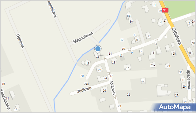 Skowarcz, Jodłowa, 16, mapa Skowarcz