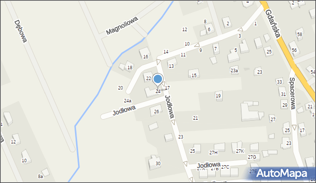 Skowarcz, Jodłowa, 24, mapa Skowarcz