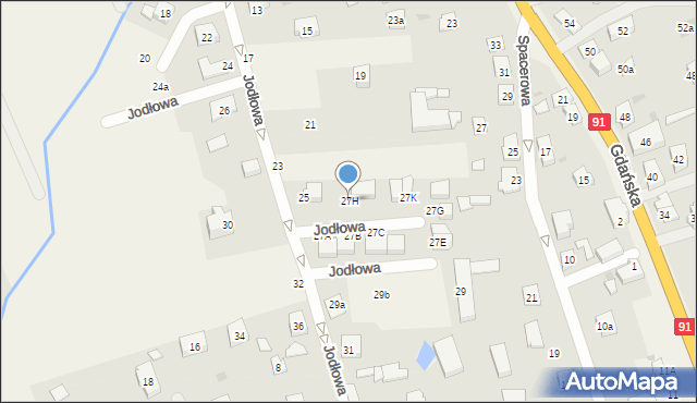 Skowarcz, Jodłowa, 27H, mapa Skowarcz