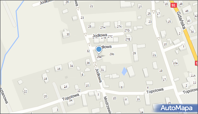 Skowarcz, Jodłowa, 29a, mapa Skowarcz