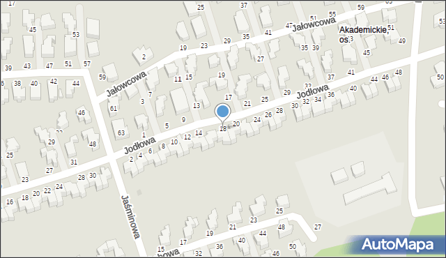 Słupsk, Jodłowa, 18, mapa Słupska
