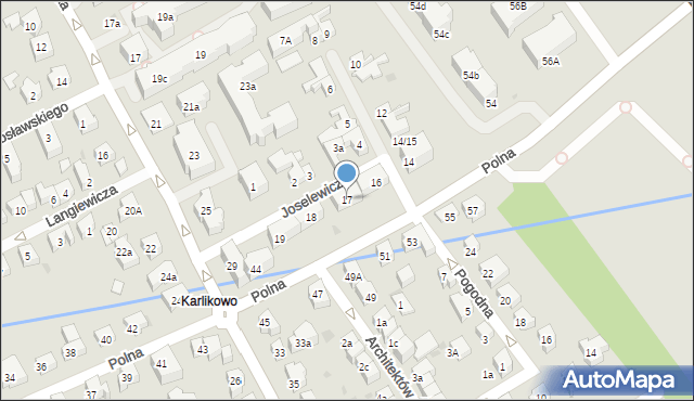 Sopot, Joselewicza Berka, płk., 17, mapa Sopotu