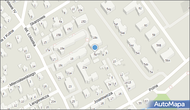 Sopot, Joselewicza Berka, płk., 7A, mapa Sopotu