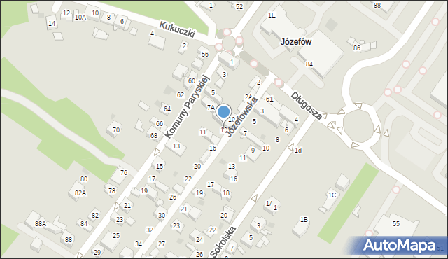 Sosnowiec, Józefowska, 12, mapa Sosnowca