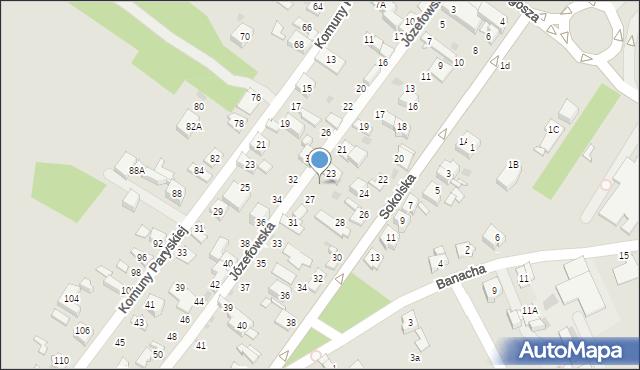 Sosnowiec, Józefowska, 25, mapa Sosnowca