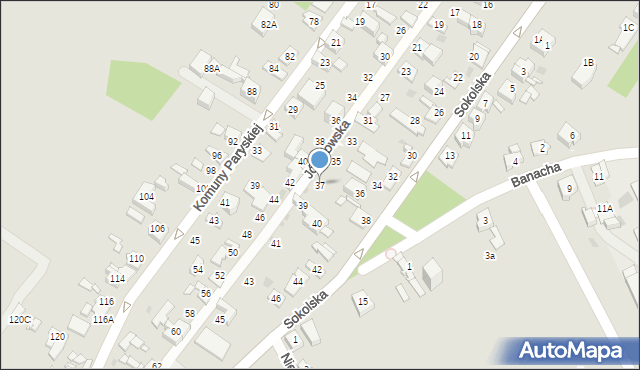 Sosnowiec, Józefowska, 37, mapa Sosnowca