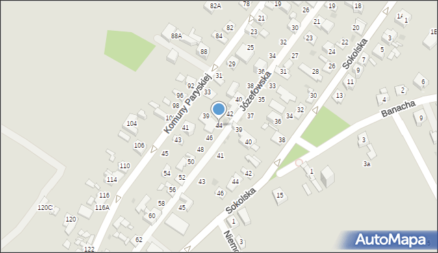 Sosnowiec, Józefowska, 44, mapa Sosnowca