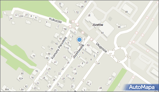 Sosnowiec, Józefowska, 6, mapa Sosnowca